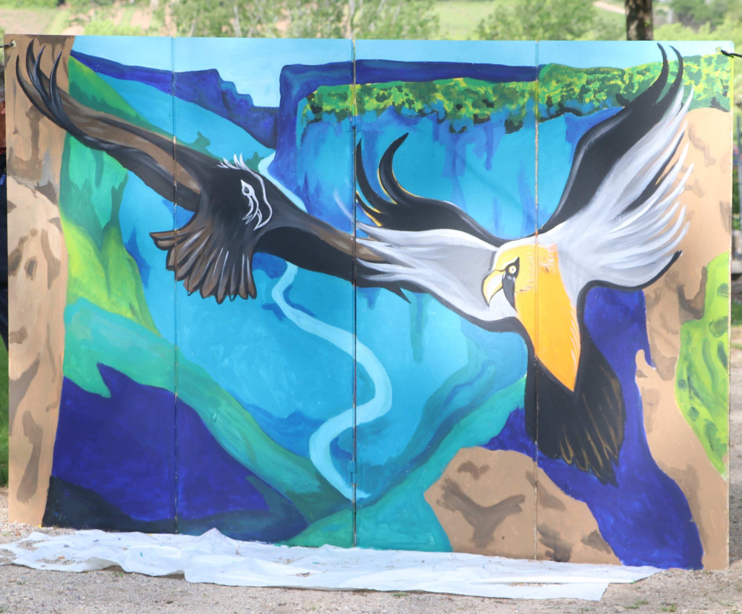 Fresque participative en cours de finalisation